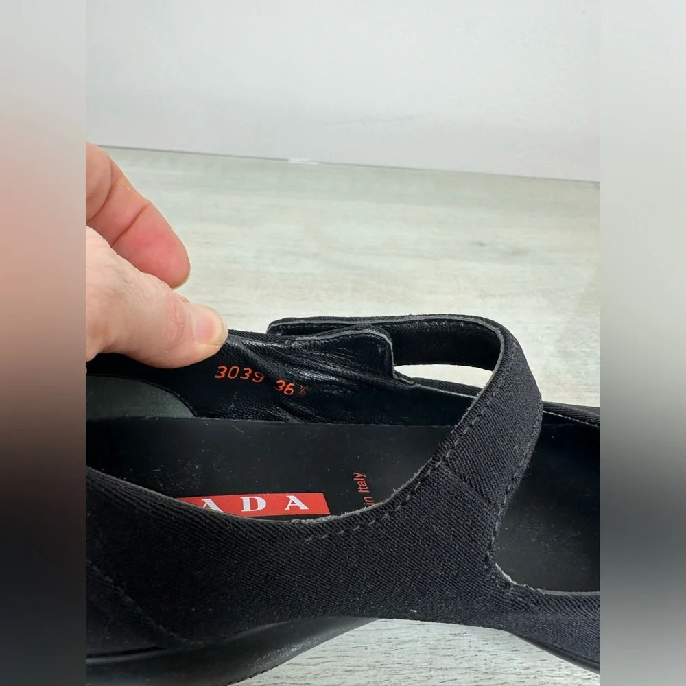 Prada Women's Black Mary Jane sport shoes - Picture 9 of 11